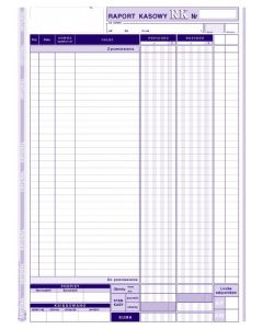 Raport kasowy, druk RK 4 410-1, druki akcydensowe