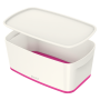 Pojemnik MyBOX mały z pokrywką biało-różowy LEITZ 52291023