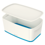 Pojemnik MyBOX mały z pokrywką biało-niebieski LEITZ 52291036