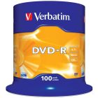 Płyta DVD-R VERBATIM CAKE(100) Matt Silver 4.7GB x16 43549