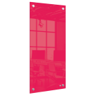 Mała podłużna szklana tablica suchościeralna Nobo Home 300x600mm, czerwona 1915605