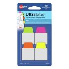 Ultra Tabs - samoprzylepne zakładki indeksujące, kolorowe, neonowe, 25,4x38, 40 szt., Avery Zweckform 74759
