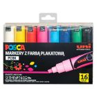 Markery z tuszem pigmentowym PC-8K komplet 16 sztuk POSCA UNPC8K/16C