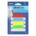 Ultra Tabs - samoprzylepne zakładki indeksujące, kolorowe, klasyczne, 63,5x25, 24 szt., Avery Zweckform 74768