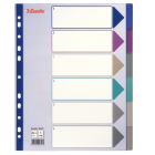 Przekładki plastikowe Multicolor PP, A4 Maxi - 6 kart Esselte, 20647