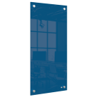 Mała podłużna szklana tablica suchościeralna Nobo Home 300x600mm, niebieska 1915607