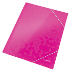 Teczka kartonowa z gumką LEITZ różowy WOW 39820023