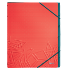 Teczka segregująca z 6 przekładkami Leitz Urban Chic, PP, A4, mieści 250 karte, czerwona 39490020