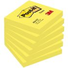 Bloczek samoprzylepny POST-IT_ (654NY), 76x76mm, 1x100 kart., jaskrawy żółty