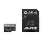 Karta pamięci Micro SDhc + adapter 512GB class10 UIII A2 90MB/s Platinet PMMSDX512UIII