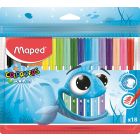 Flamastry Maped COLORPEPS, pisaki kolorowe, ocean 18 szt etui