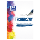 Blok techniczny A4, biały papier do rysunku technicznego, Oxford 10 kartek 250g