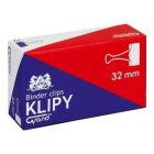 Klipsy do papieru, metalowe klipy czarne 32mm GRAND, 12 sztuk