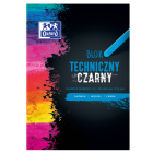 Blok techniczny A3, czarny blok papieru, Oxford 10 kartek 210g