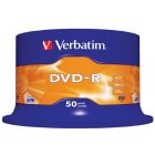 Płyty VERBATIM, płyta DVD-R cake box 50, 4.7GB 16x, Matt Silver