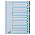 Przekładki kartonowe A4 Mylar Esselte, kolorowe indeksy z nadruk 1-20