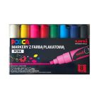 Markery z tuszem pigmentowym PC-8K komplet 8 sztuk POSCA UNPC8K/8C