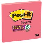 Karteczki samoprzylepne, Post it Super Sticky 654-6SS-PO 76x76mm, 90k, czerwień