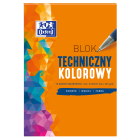 Blok techniczny, blok kolorowy A4, Oxford 10 kartek 225g