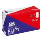 Klipsy do papieru, metalowe klipy czarne 51 mm GRAND, 12 sztuk