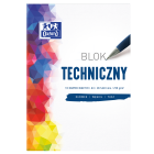 Blok techniczny A3, biały papier do rysunku technicznego, Oxford 10 kartek 250g