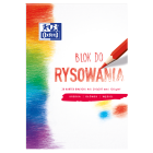 Blok rysunkowy A4, biały blok do rysowania, Oxford 20 kartek 120g