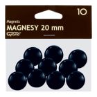 Magnesy do tablicy, punkty magnetyczne 20mm GRAND , czarny, 10 szt