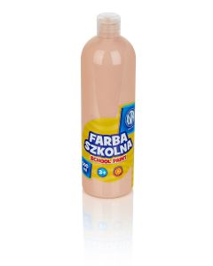 Farby plakatowe Astra, szkolne farby wodne w butelkach 500 ml, cielista