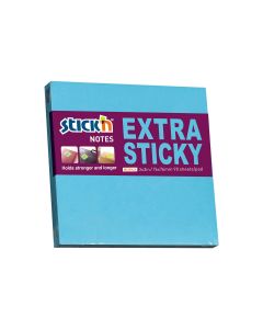 Karteczki samoprzylepne Stickn, EXTRA STICKY 76x76 niebies. neon 90 kart.