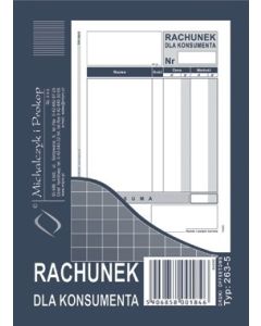 Rachunek dla konsumenta A6, 80 str., 263-5, druki akcydensowe