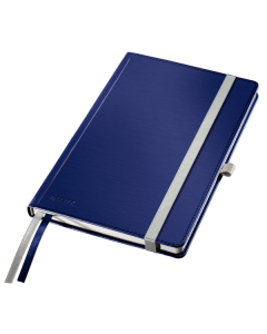 Notatnik A5, w kratkę, niebieski w twardej oprawie Leitz Style