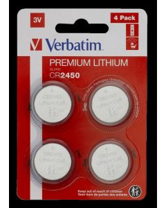 Baterie VERBATIM LITHIUM CR2450 3V BLISTER 4szt. 49535