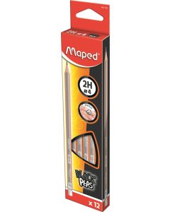Ołówek drewniany z gumką Blackpeps 2H MAPED 851723