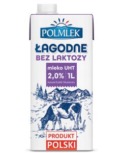 Mleko POLMLEK UHT bez laktozy 2% 1l