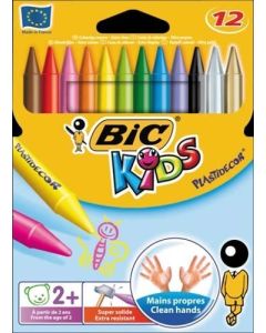 Kredki świecowe BIC Kids Plastidecor 12 kolorów, 945764