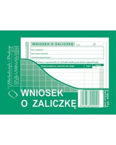 Wniosek o zaliczkę 408-5, druki akcydensowe