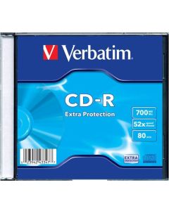 Płyta VERBATIM CD-R slim 1, 700MB 52x, ekstra ochrona