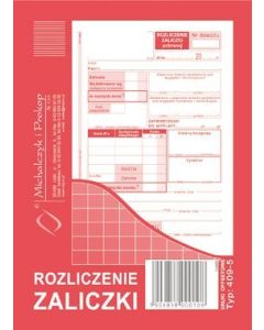 DRUK RZ Rozliczenie zaliczki 409-5, druki akcydensowe