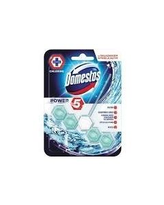 DOMESTOS Zawieszka do toalety KOSTKA POWER 5 BLUE WATER 5 x 53g 7640