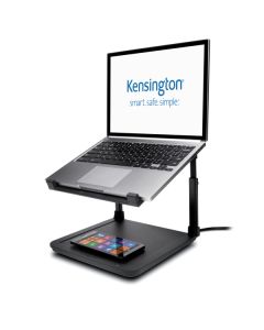 Podstawka Kensington SmartFit_ pod laptopa z bezprzewodową podkładką do ładowania telefonu, czarna K52784WW
