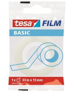 Taśma klejąca, samoprzylepna biurowa, tesa BASIC 33m:15mm