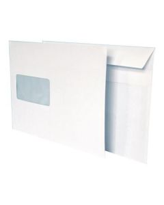 Koperty z okienkiem C5, okno prawe, list koperty samoklejące białe długi bok, 500 sztuk