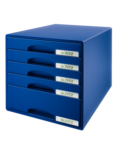 Pojemnik z 5 szufladami Leitz PLUS, niebieski 52110035