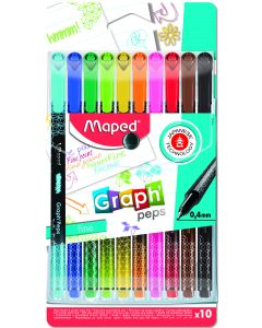 Cienkopis GRAPH PEPS DECO 10 szt etui Maped 749050