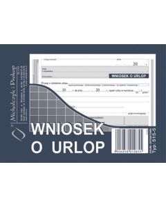 Wniosek o udzielenie urlopu A6 515-5, druki akcydensowe