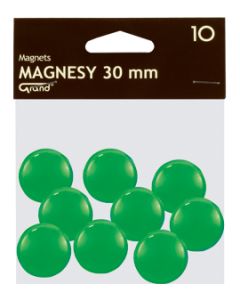 Magnesy do tablicy, punkty magnetyczne 30mm GRAND, zielony, 10 szt