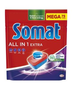 SOMAT Tabletki do zmywarki MEGA 75 szt. All in one Extra  09343