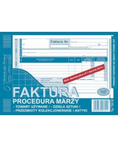 Faktura druk, faktura - procedura marży towary używane A5 (o+1k) 195-3E