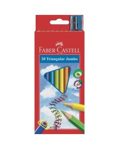 Kredki Faber Castell, Jumbo Grip, trójkątne ołówkowe, 20 kolorów