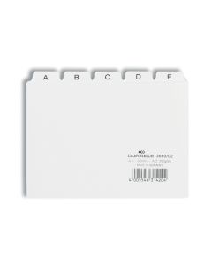 Przekładki A6 25 szt. 5/5 do kart.  indeksami 25mm biały 36602 DURABLE A-Z